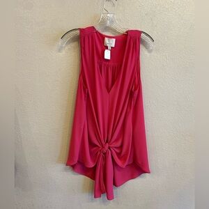 Cinq à Sept Pink Tie Front Blouse Size S
